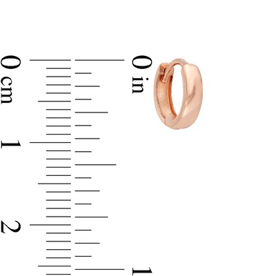 9mm Huggie Hoop Earrings in 10K Rose Gold