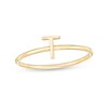 "T" Initial Ring in 10K Gold Casting Solid - Size 7