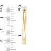 Thumbnail Image 2 of 10K Tube Hollow Gold CZ Polished Hoops