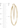 45mm Tube Hoop Earrings in 10K Gold