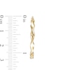 30mm Twist Tube Hoop Earrings in 10K Gold
