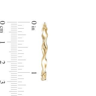30mm Twist Tube Hoop Earrings in 10K Gold
