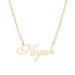 Standard Cursive Name Necklace in White or Yellow Gold (1 Line)
