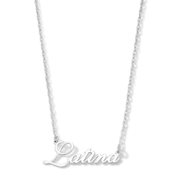 Standard Cursive Name Necklace in Sterling Silver (1 Line)