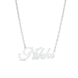 Large Cursive Name Necklace in Sterling Silver (1 Line)