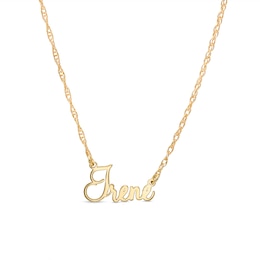 Standard Cursive Name Necklace in White or Yellow Gold (1 Line)