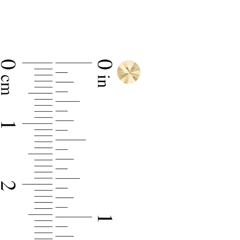 Main Image 2 of Diamond-Cut Stud Earrings in 10K Gold