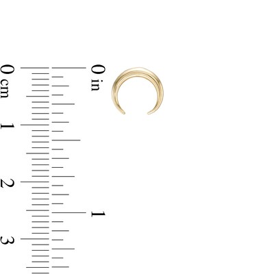 Crescent Moon Stud Earrings in 10K Gold