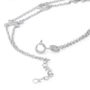 Thumbnail Image 2 of Cubic Zirconia "XO" Double Chain Bracelet in Sterling Silver - 8"