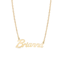 Large Script Name Necklace in White or Yellow Gold (1 Line)