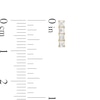 Thumbnail Image 2 of Baguette Cubic Zirconia Bar Stud Earrings in 10K Gold