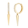 Thumbnail Image 0 of Cubic Zirconia Spike Drop Earrings in 10K Gold