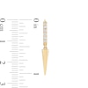 Thumbnail Image 2 of 10K Gold CZ Spike Drop Huggie Hoops
