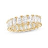 Thumbnail Image 0 of Emerald-Cut Cubic Zirconia Eternity Band in 10K Gold