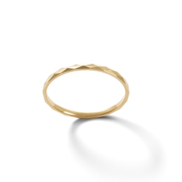 10K Gold Diamond-Cut Ring Band