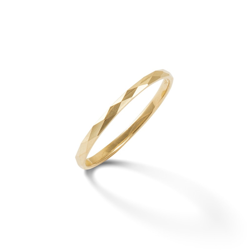 Diamond-Cut Band in 10K Gold