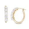 Thumbnail Image 0 of 4mm Cubic Zirconia Hoop Earrings in 10K Gold