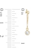 Cubic Zirconia Hoop Earrings in 10K Gold