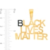 Thumbnail Image 2 of 1/20 CT. T.W. Black Diamond "Black Lives Matter" Necklace Charm in Sterling Silver with 14K Gold Plate