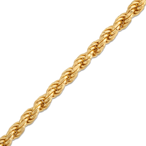 Made in Italy 120 Gauge Rope Chain Bracelet in Solid Sterling Silver with 10K Gold Plate - 9"