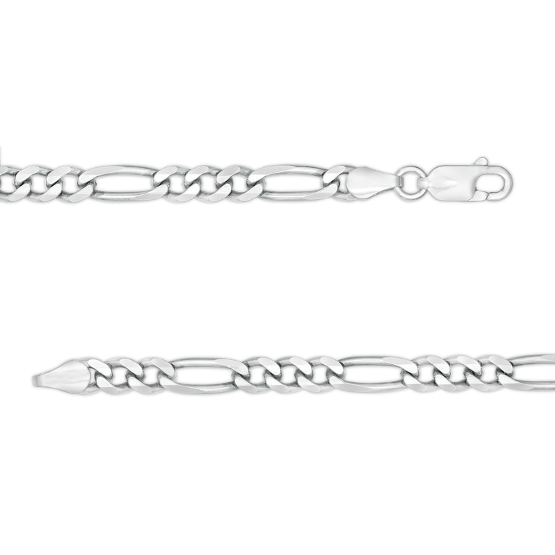 120 Gauge Solid Figaro Chain Necklace in Sterling Silver