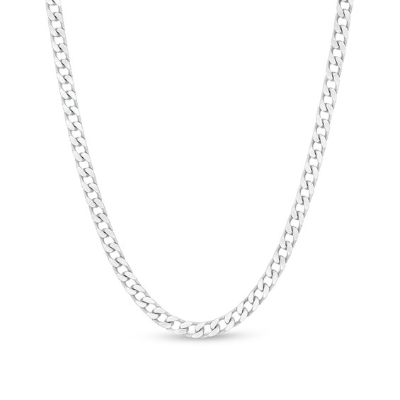 120 Gauge Solid Curb Chain Necklace in Sterling Silver - 22"