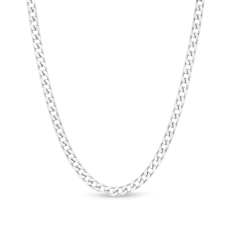 120 Gauge Solid Curb Chain Necklace in Sterling Silver - 22"