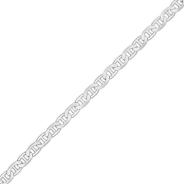 080 Gauge Solid Mariner Chain Bracelet in Sterling Silver - 7.5&quot;