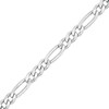 120 Gauge Solid Figaro Chain Bracelet in Sterling Silver - 7.5"