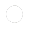 Thumbnail Image 2 of Solid Sterling Silver Curb Chain Paper Clip Anklet