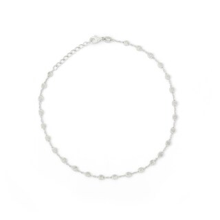 040 Gauge Solid Cable Chain Anklet in Sterling Silver - 10"
