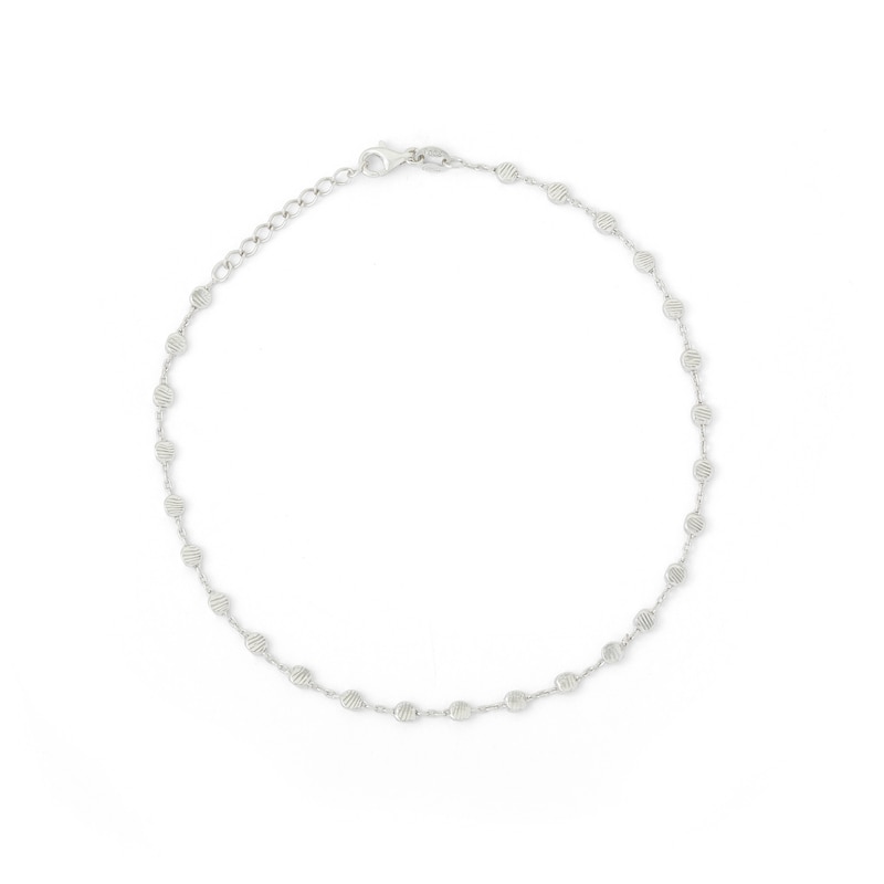 040 Gauge Solid Cable Chain Anklet in Sterling Silver - 10"