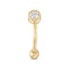 Thumbnail Image 1 of 016 Gauge Cubic Zirconia Eyebrow Barbell in Solid 10K Gold