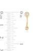 Thumbnail Image 2 of 016 Gauge Cubic Zirconia Eyebrow Barbell in Solid 10K Gold