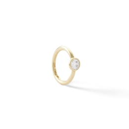 10K Solid Gold CZ Clicker Hoop - 16G