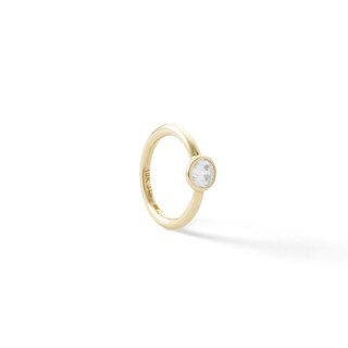 10K Solid Gold CZ Clicker Hoop - 16G