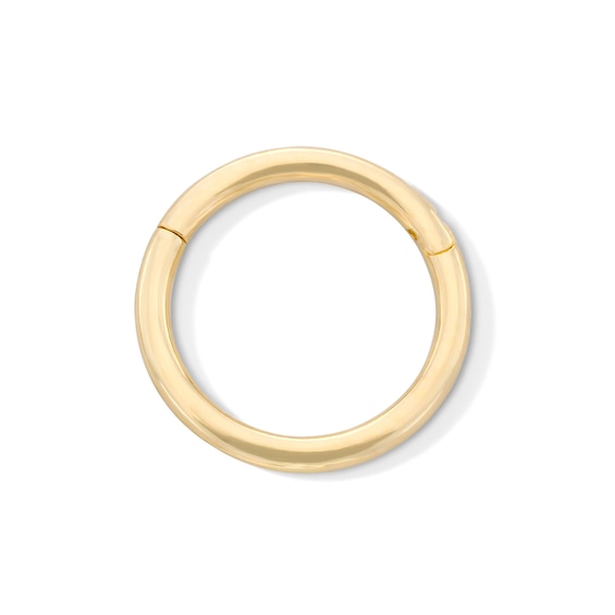 10K Solid Gold Clicker Hoop - 16G 3/8"