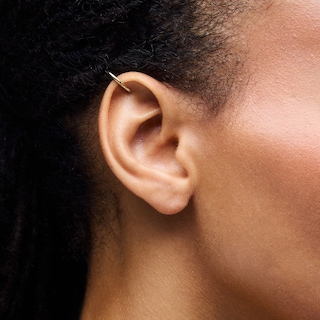 10K Solid Gold Clicker Hoop - 16G 3/8"