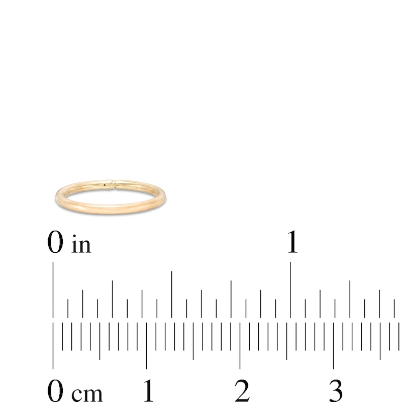 Main Image 2 of 10K Solid Gold Clicker Hoop - 16G 3/8"