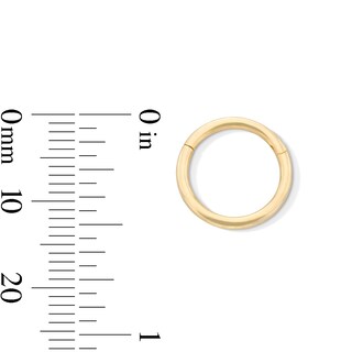 10K Solid Gold Clicker Hoop - 16G 3/8"