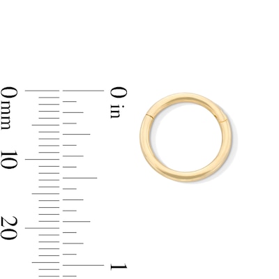 10K Solid Gold Clicker Hoop - 16G 3/8"