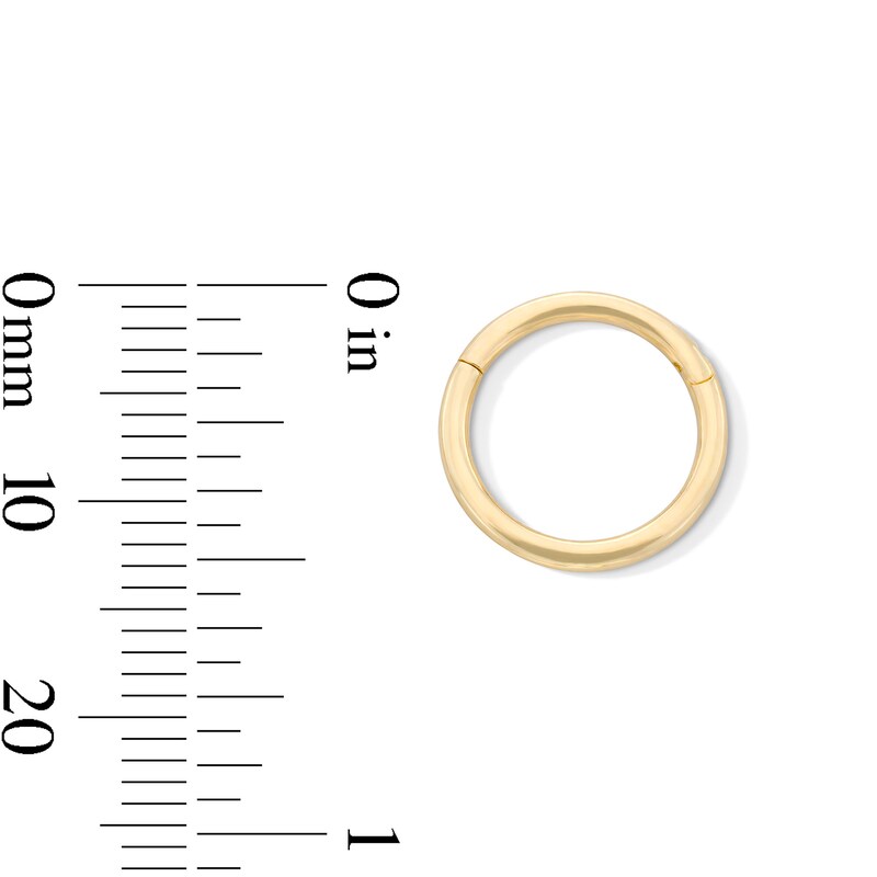 Main Image 3 of 10K Solid Gold Clicker Hoop - 16G 3/8"