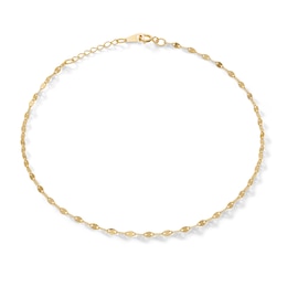 10K Solid Gold Forzatina Chain Anklet