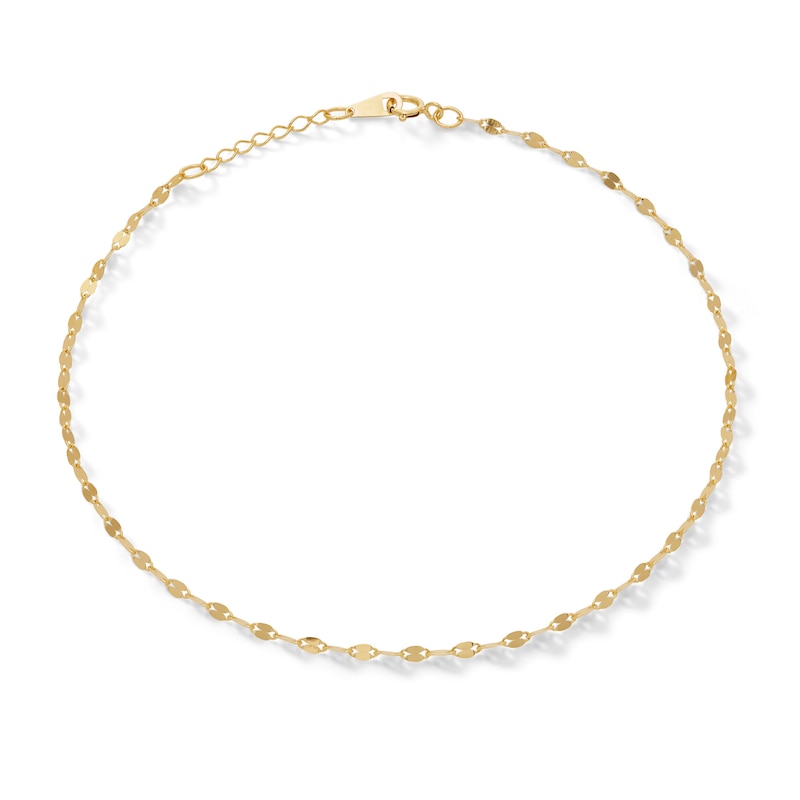 10K Solid Gold Forzatina Chain Anklet