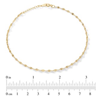 10K Solid Gold Forzentina Chain Anklet