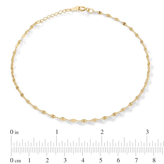 10K Solid Gold Forzentina Chain Anklet