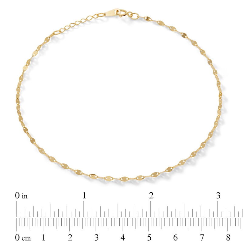 10K Solid Gold Forzatina Chain Anklet