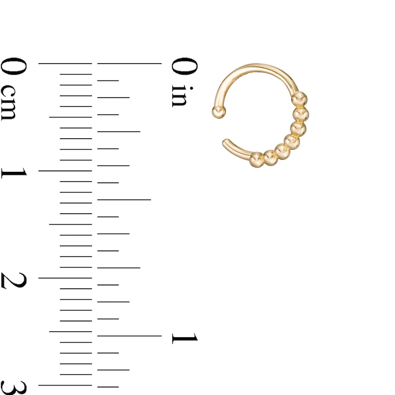 020 Gauge Beaded Nose Ring in 10K Gold - 5/16"