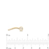 Thumbnail Image 4 of 14K Semi-Solid Gold CZ Bezel L-Shape Nose Ring - 20G 1/4"