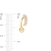 Thumbnail Image 2 of 014 Gauge Cubic Zirconia Top-Down Belly Button Ring in 10K Semi-Solid Gold